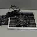 5.5" Solar Chicken Coop Fan 2 Kit, 20W Solar Powered Greenhouse Fan Outdoor Waterproof for Vent Exhaust & Intake, for Outside Shed Doghouse Ventilation Air Circulation Cooling