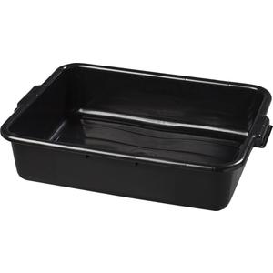Carlisle FoodService Products Bus Box, Plastic Tub for Bussing Dishes in Commercial Restaurant and Kitchen, 5" x 20" x 15", 12 Count, Black