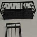 Cisily Black Sponge Holder for Kitchen Sink, Sink Caddy Organizer with High Brush Holder, Kitchen Countertop Organizers and Storage Essentials, Rustproof 304 Stainless Steel, Soap Dispenser Organize