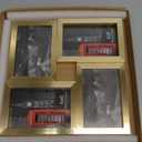 4x6 Picture Frames Collage 1 Pack, 4 Opening Multi Family Photo Collage Frames with Real Glass for Wall Hanging or Tabletop, Gold