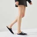 TUOPIN Women's White Slip-On Canvas Loafers Shoes Comfortable Lightweight Mules,Breathable Casual Walking Shoes for Everyday Wear (Black) 7.5
