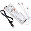 LED Driver 300 Watts (100W X3) 25A Waterproof IP67 Power Transformer Adapter 90-265V AC to 12V DC Low Voltage Output, with 3-pin Plug 3.3 ft LED Cable for LED Lighting Outdoor Light and Any 12V DC