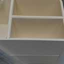 Homeanda Makeup Organizer with Drawers, PU Leather Cosmetic Storage Box Large Cosmetic Display Case for Skincare, Lipstick, Brushes, Bedroom Storage(Beige)