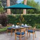 Blissun 7.5 ft Patio Umbrella, Yard Umbrella, Outdoor Market Umbrella with Push Button Tilt Crank (Cerulean)