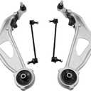 4Pcs Front Lower Control Arm Kit for Nissan Pathfinder 2013-2019, for Infiniti 2013 JX35, 2014–2020 QX60, Suspension Kit with Ball Joint & Bushing Sway Bar End Link, Replace # K623063 K623064