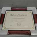 GMFrames Solid Wood Diploma Degree Frame for 8.5x11 Certificates,Cherry Finish with Intricate Black Rope Detail,UV Protection Acrylic