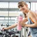 YCT Collapsible Water Bottle 17oz500mlTravel Portable Sport Water BottleReusable Silicone Foldable Water Bottles for Gym Camping Hiking (Purple+Pink)