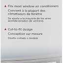 Frigidaire 18FFRACP01 Air Conditioner Side Panels, Adjustable (Expands 7-21"), 1 Count, Off-White