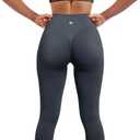 SUUKSESS Women Seamless 2 piece Workout Sets Strappy Padded Sports Bra Booty High Waisted Leggings Outfits (Blue,L)
