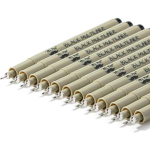 Mr. Pen- Drawing Pens for Artists, 0.3mm, 12 Pack, Black Ink, Micro Fine Point, Fineliner for Sketching Bulk, Bible Journaling