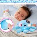 Musical Octopus Baby Toy - Crawling & Rotating Octopus Toy with Recording, Light-Up Voice Control, Clap Hands Awake for 2-6 Year Old Boys and Girls, Tummy Time Sensory Toy (Blue)