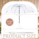 Wedding Stick Umbrellas Bulk, 40 Inch Large Canopy Umbrellas with Woven Rattan Basket Windproof Rainproof