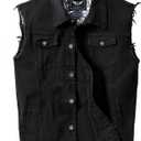 Alliance Fashion
Denim Vest Jacket for Men Fashion Stretchy Trucker Sleeveless Jean Outerwear (Small, Black)