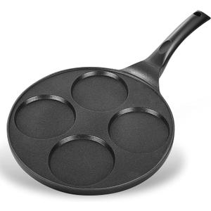 Pancake Pan 4 Cups Pancake Maker Nonstick Pancake Griddle With 100% PFOA Free Coating 10.5 Inch Mini Pancake Pan