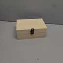 Natural Wood Craft Box with Hinged Lid - Reusable DIY Jewelry & Gift Box for Home, Art Supplies, and Hobby Organization, 9.2"x5.5"x3.9"