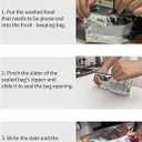 Reusable Aluminum Foil Sealable Storage Bags, Stand Up Foil Sealable Bags with Label and Zip Lock, Food Storage Preservation Bags with a Stand-up Bottom Design for Vegetable Fruit Meat (20PCS,Large)