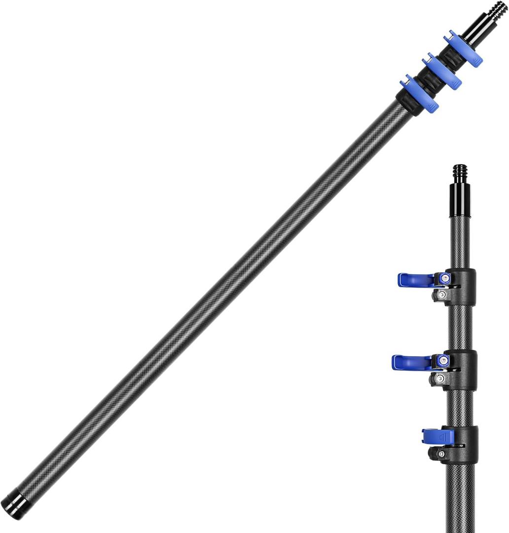 Carbon Fiber Telescopic Pole, Multi-Purpose Lightweight Extension Pole 16FT