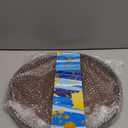 Extra Large Round Solid Wood Serving Tray, Classic Tea Coffee Table Wooden Decorative Ottoman Tray Server for Breakfast in Bed Snack Food Kitchen Party Bar, Raised Edge (16inch/40cm) Walnut