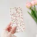 2 x NITITOP Compatible with iPhone 16 Pro Max Case Cute Flower Women Girls Floral Rose Design Vintage Shockproof Soft Girly Slim TPU Fashion Protective Phone Cover - Pink