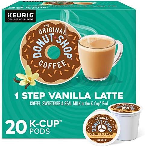 The Original Donut Shop Vanilla Latte, Single-Serve Keurig K-Cup Pods, Flavored Coffee, 40 Count Pack of 2 (31 JAN 2025)
