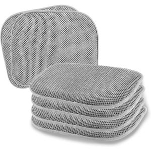 SWEMSTAR Chair Cushions - 15"*17" Kitchen Dining Chair Pads Foam Seat Cushion for Chairs Barstool Cushions Non Slip Seat Pad (6 PCS, Light Grey)