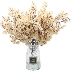 Hananona 10 Pcs Baby's Breath Artificial Flowers Real Touch Fake White Flowers Silk Flowers for Spring Wedding Decor Indoor Floral Arrangement Table Centerpieces Home Decor (White, 10)