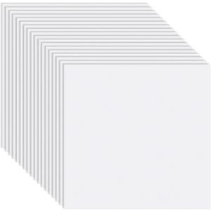 Frienda Drop Ceiling Tiles PVC Smooth Ceiling Panel Easy Drop in Installation for Waterproof Washable and Fire Rated to Prevent Breakage(2ft X 2ft,White,18 Pcs)