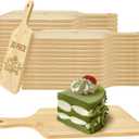 30 Pcs Cutting Boards with Handle 11" x 5" Wood Chopping Board Bulk Charcuterie Wooden Boards Laser Engraving Serving Tray Bulk for DIY Christmas Wedding Housewarming Gift Cooking Decor (Bamboo)