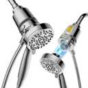 SANYCASA Filtered Shower Head with Handheld, Magnetic Docking System, High Pressure Handheld Shower Head with KDF Filter for Hard Water, 6 Spray Modes, Easy Installation  CP (Chrome)