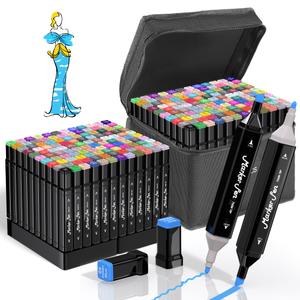 HomFilix Alcohol Based Markers 48 Colors, Dual Tip Art Sketch Marker, Drawing Pens Permanent Markers for Adult Artist Coloring
