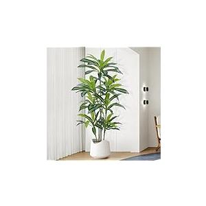 Zythrem 6ft Dracaena Artificial Plant Tall Faux Trees Indoor Realistic Floor Plant Artificial Trees for Home Decor Indoor Office Living Room Patio Greening Porch Décorations