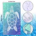BAIOAOPA Sea Turtle Microfiber Beach Towels,Bohemian Blue Sea Turtle with Seaweed Oversized Absorbent Bath Towels,Soft Quick Dry Thin Camping Towel for Adults Women Men,29.5"59"