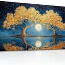 VXMXFTE Large Canvas Wall Art Paintings & Pictures -Abstract Landscape Modern Wall Decor for Living Room Bedroom Bathroom Kitchen Home Office, 48"L x 24"W