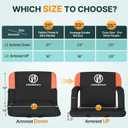 HOPERAN Heated Stadium Seats for Bleachers, Dual Control, Orange/Black, 25" Super Wide