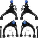 8pc Front Upper Lower Control Arms Suspension Kit Fit for Toyota for Sequoia 2008-2019 for Tundra 2007-2019 with Ball Joint Sway Bar End Link Tie Rod End K621307 K621308