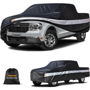 Ford Maverick Heavy Duty Truck Cover Custom Fit 2022-2026 Crew Cab Short Bed(4.5') with Door Zipper, 10 Layers Pickup Truck Cover Waterproof All Weather, Wind Dust Sun UV Protection.