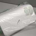 Knee Wedge Pillow 6.3'' for Post-Surgery Recovery-Leg Elevation Support for Sleep Position, Alleviating Lower Back & Hip Pain Enhancing Circulation in Ankles Legs Triangle Pillow with Removable Cover (19.7*14.2*6.3 Inchfor height under 5'3", White & Gray)