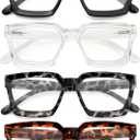 Eyekepper 4 Pack Reading Glasses Women Oversize Frame Ladies Readers 4pcs-mix, 1.75 x