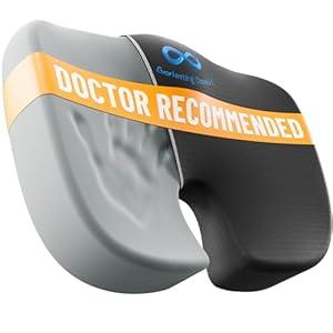 Everlasting Comfort Doctor Recommended Memory Foam Seat Cushion for Office Chairs & Car - Ergonomic Office Desk Accessories - Cushions for Tailbone Pain Relief, Sciatica (Onyx, Large)