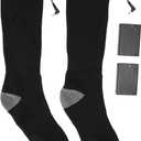 Heated Socks,Battery Heated Socks,Thicken Cotton Electric Heated Socks Rechargeable for Men Women,Washable One Side Heating Winter Thermal Socks,for Hiking,Winter,Skiing Outdoors, Camping Foot Warmers