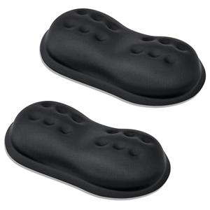 VANKEY 2 Pack Mouse Wrist Rest, Ergonomic Desk Wrist Pad for Mouse, Comfortable Computer Mouse Wrist Support with Memory Foam Fillings, Non-Slip Base (Black)