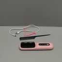 2026 New Go Brush Pro for Short Hair, Portable Straightener Brushs for Travel, with LCD Temperature Display，Fast Heating Cordless Mini Hair Brushs Styling Tools (Pink)