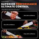 8 Inch Razor Sharp Chef Knife, High Carbon German Steel Blade with Comfortable Grip, Ideal for Meal Prep with Gift Box and 3.5 Inch Paring Knife, BBQ Knife (RUPA)