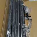 Curtain Rods for Windows 32 to 150 Inches - Black 1 Inch Diameter Curtain Rods, Adjustable Heavy Duty Long Curtain Rod with End Cap Style, Easy Installation and Modern Design