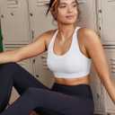 RUNNING GIRL High Impact Sports Bra for Women,Criss-Cross Back Top with Moulded Cups Womens Sports Bra High Support (White, S)