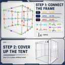 Beeveer 8.2 x 7.2 x 6.5 ft Extra Large Paint Booth with Stainless Frame