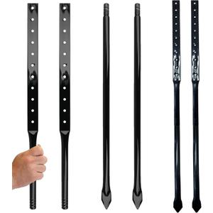 Metal Stakes for Yard Signs, 36-Inch Heavy Duty Ground Posts, Black, Set of 2 with Hardware