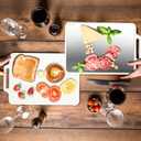 Double Sided Stainless Steel Cutting Board For Kitchen Large White Metal Chopping Board 304 Steel & Food Grade Wheat Straw Non Toxic Cutting Board For Meat And Vegetables