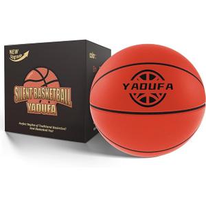 Yadufa Silent Basketball Size 7 (29.5") 600G Real Basketball Feel 2025 Material Upgrade New Indoor Foam Silent Training Ball High Bounce for Quiet Dribbling and Indoor Training, Orange
