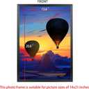 Mxtallup 14x21 Picture Frame Solid Wood 14x21 Poster Frame for Wall 14x21Photo Frames Family Black (T22B1421)